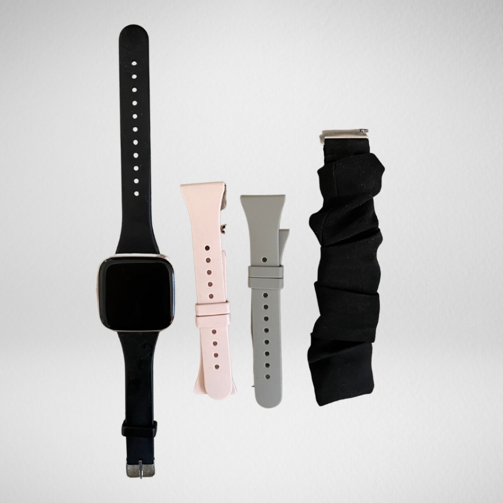FitBit Versa 2 Smart Watch - Copper Rose Gold - Comes with 3 Extra Wrist Bands